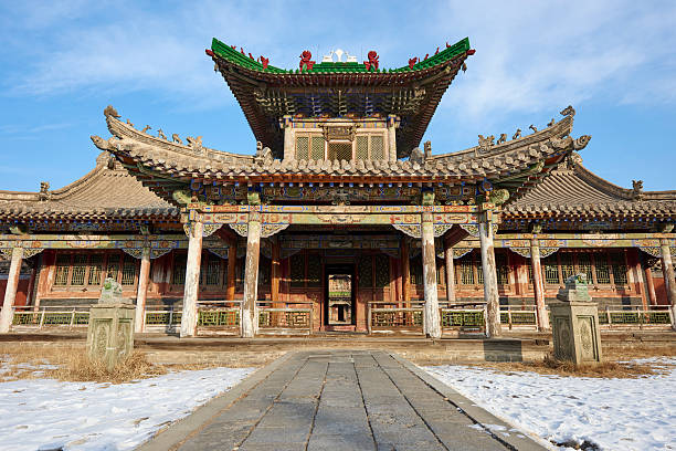 A decorated building in Winter Palace of the Bogd Khan. Ulaanbaatar. Mongolia.